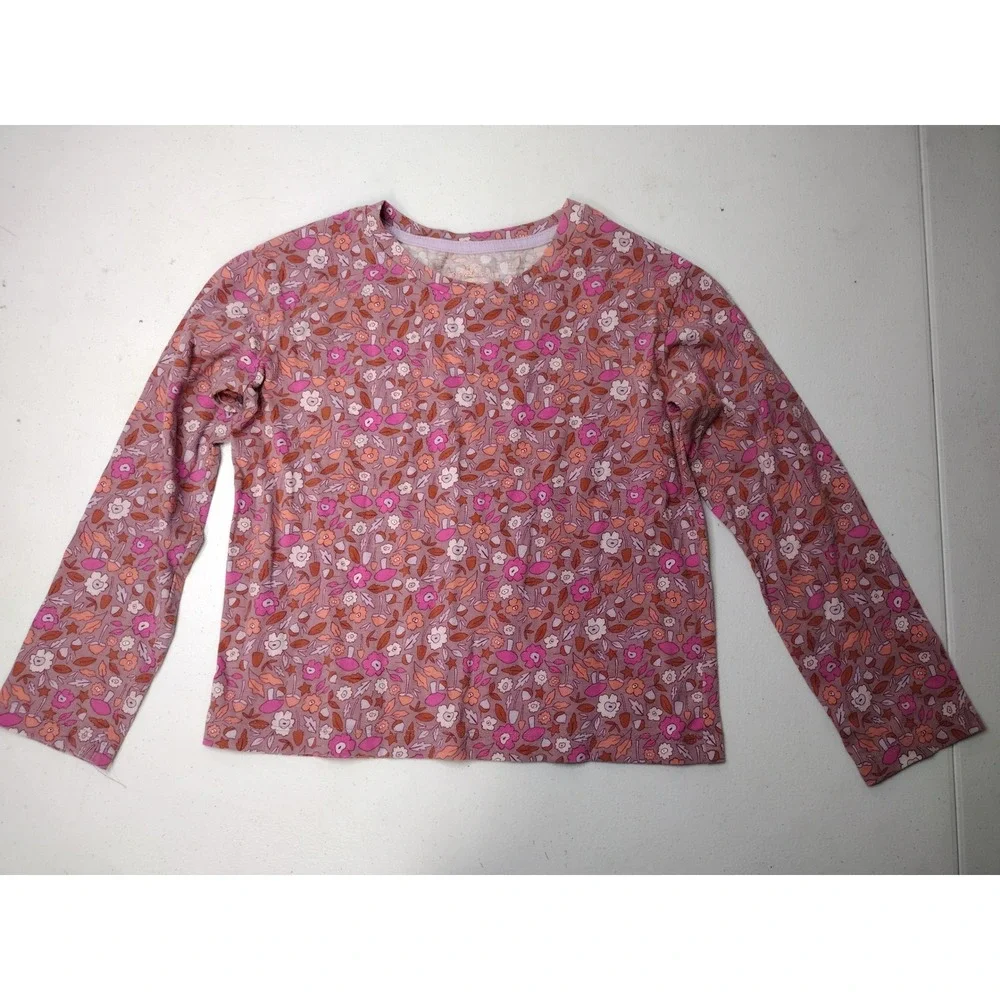 Cat & Jack Girls Long Sleeve Graphic Tee Bundle 4 Pack Floral Deer Nature Size S